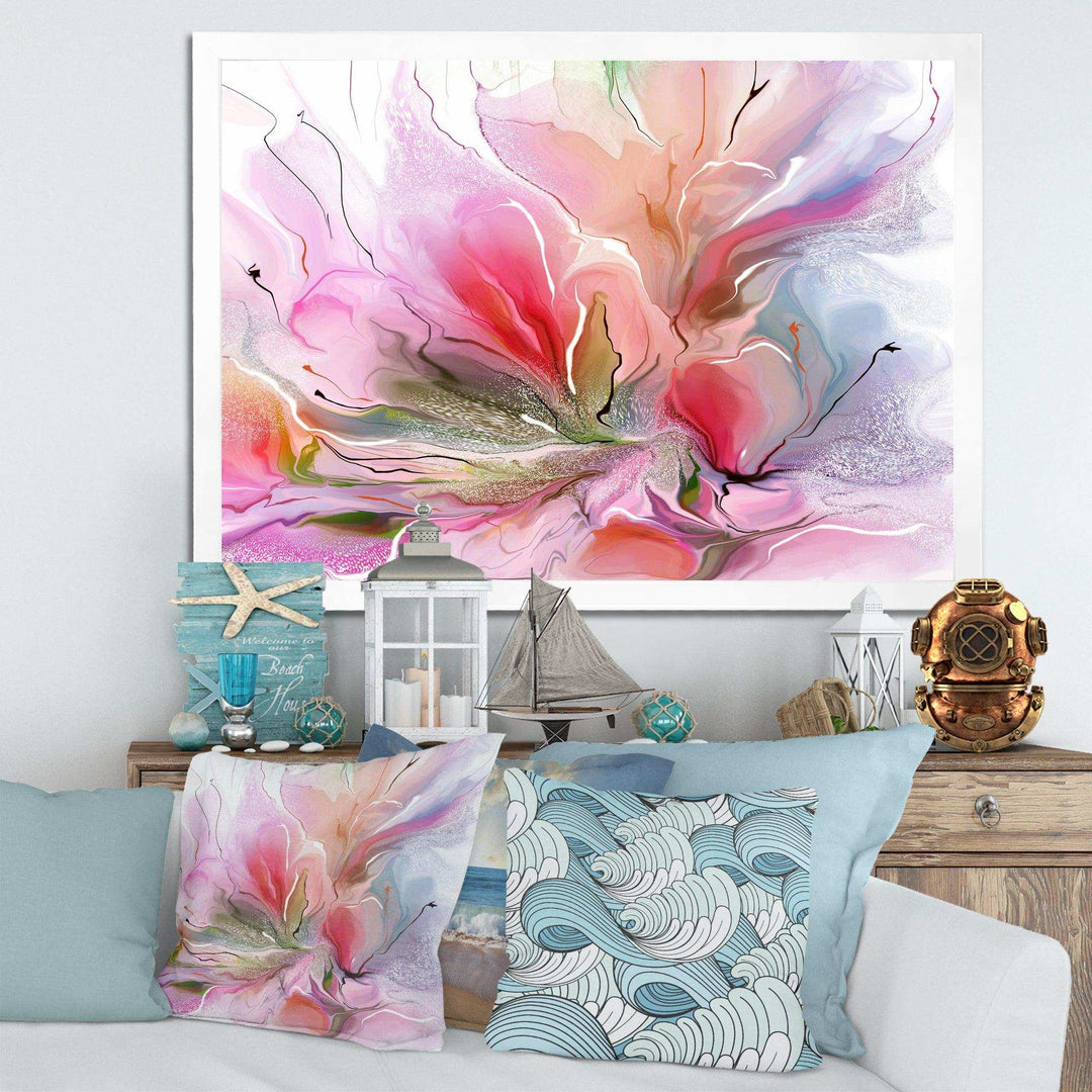 Lovely Painted Floral Design - Floral Bedroom Wall Art