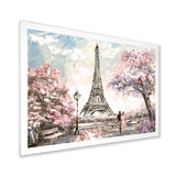 Eiffel with Pink Flowers