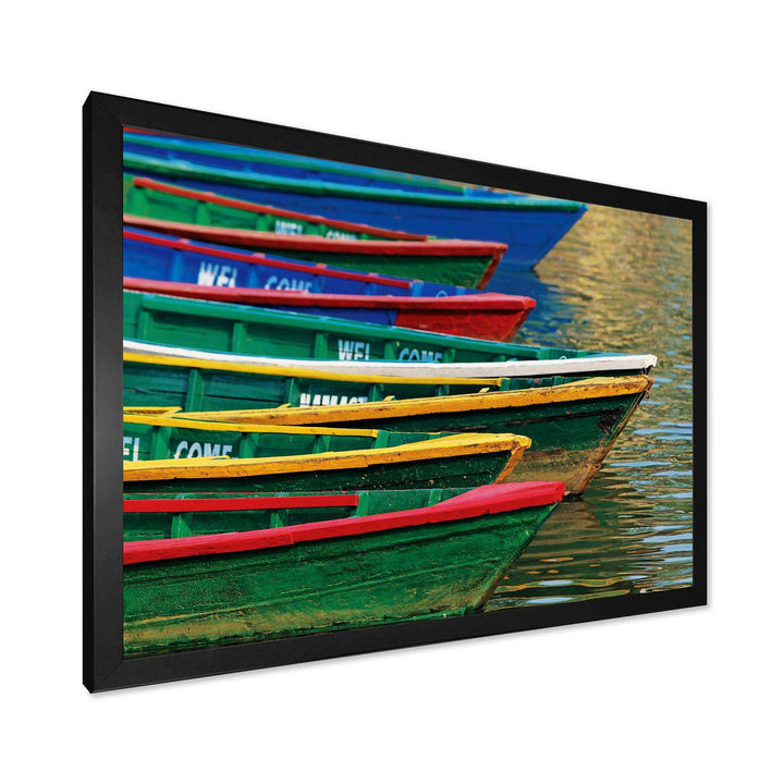 Color Boats on Phewa Lake Nepal