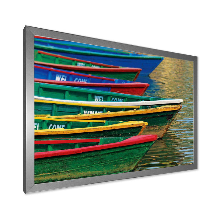 Color Boats on Phewa Lake Nepal