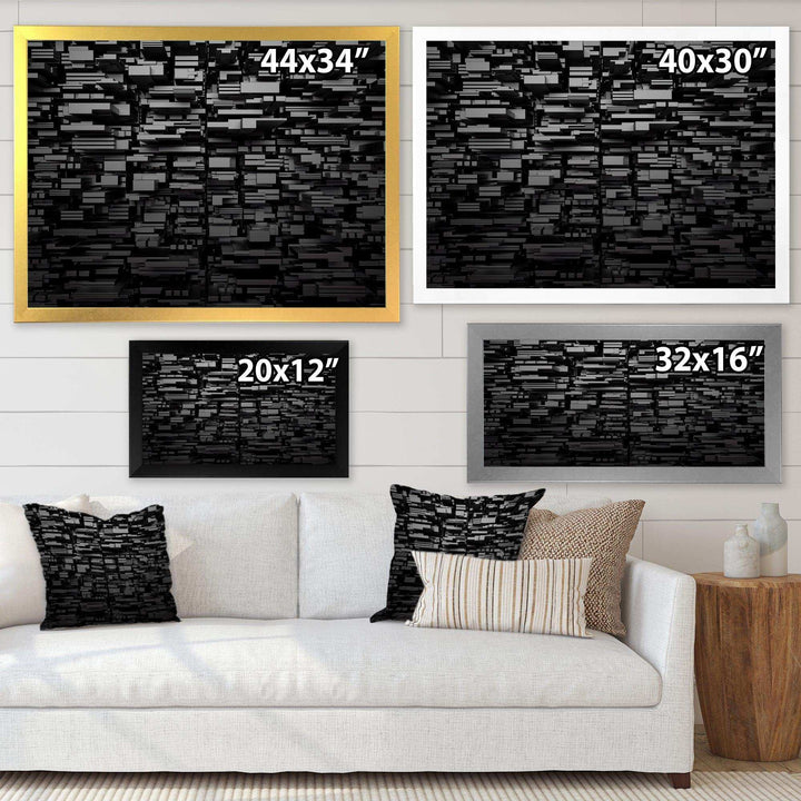 Black Geometric Background - Modern Living Room Wall Decor