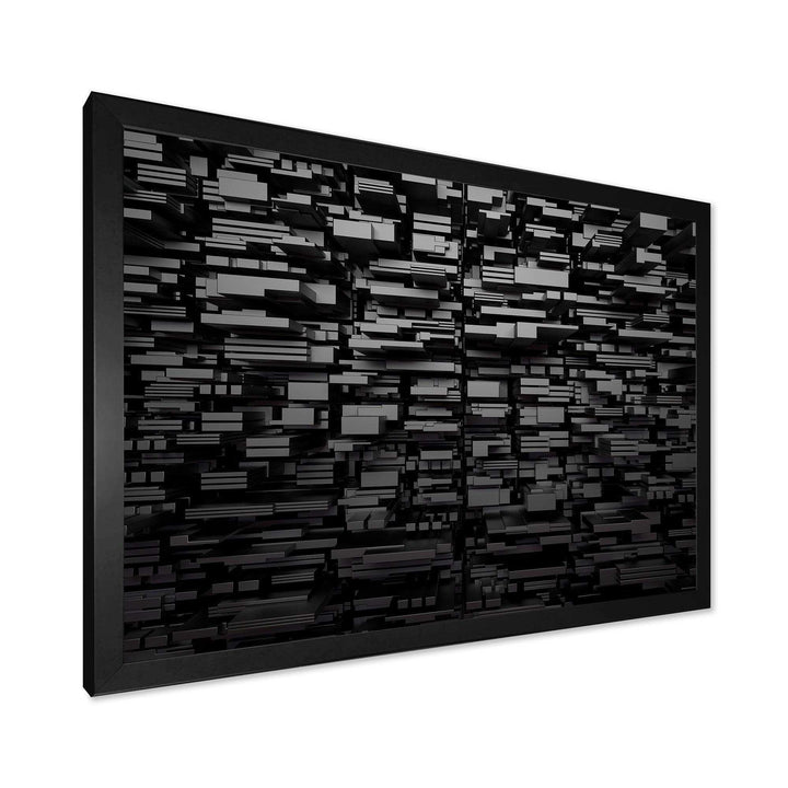 Black Geometric Background - Modern Living Room Wall Decor