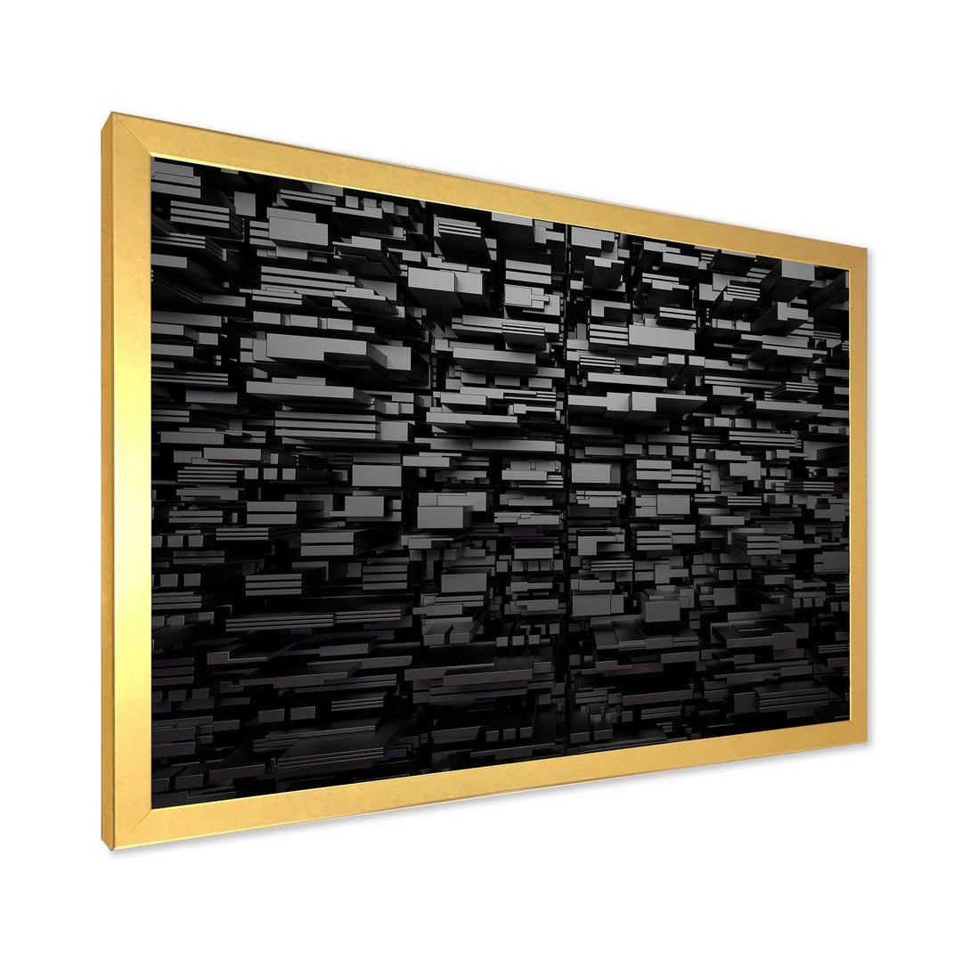 Black Geometric Background - Modern Living Room Wall Decor