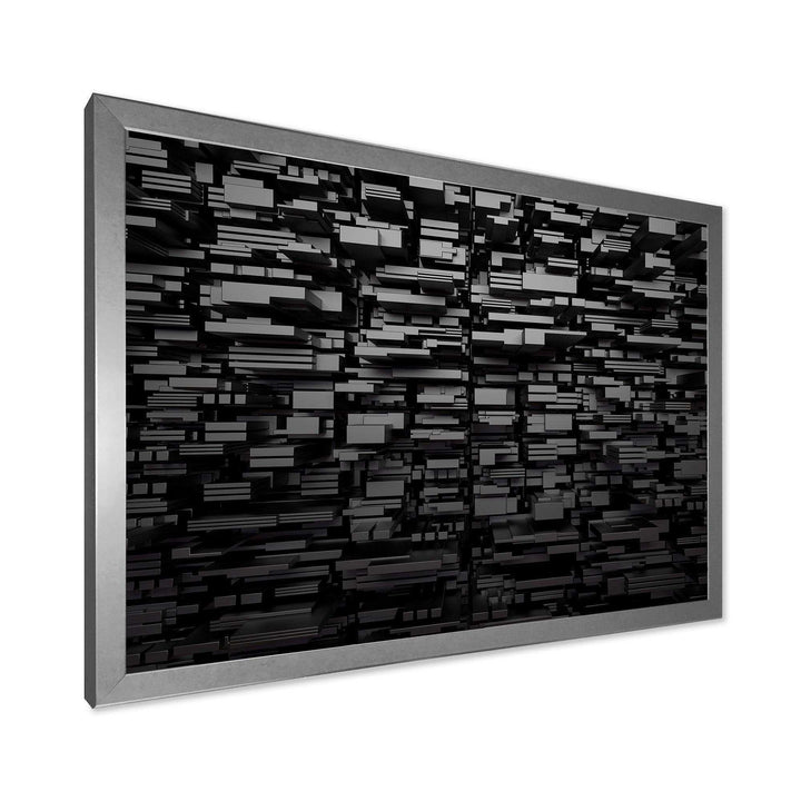 Black Geometric Background - Modern Living Room Wall Decor