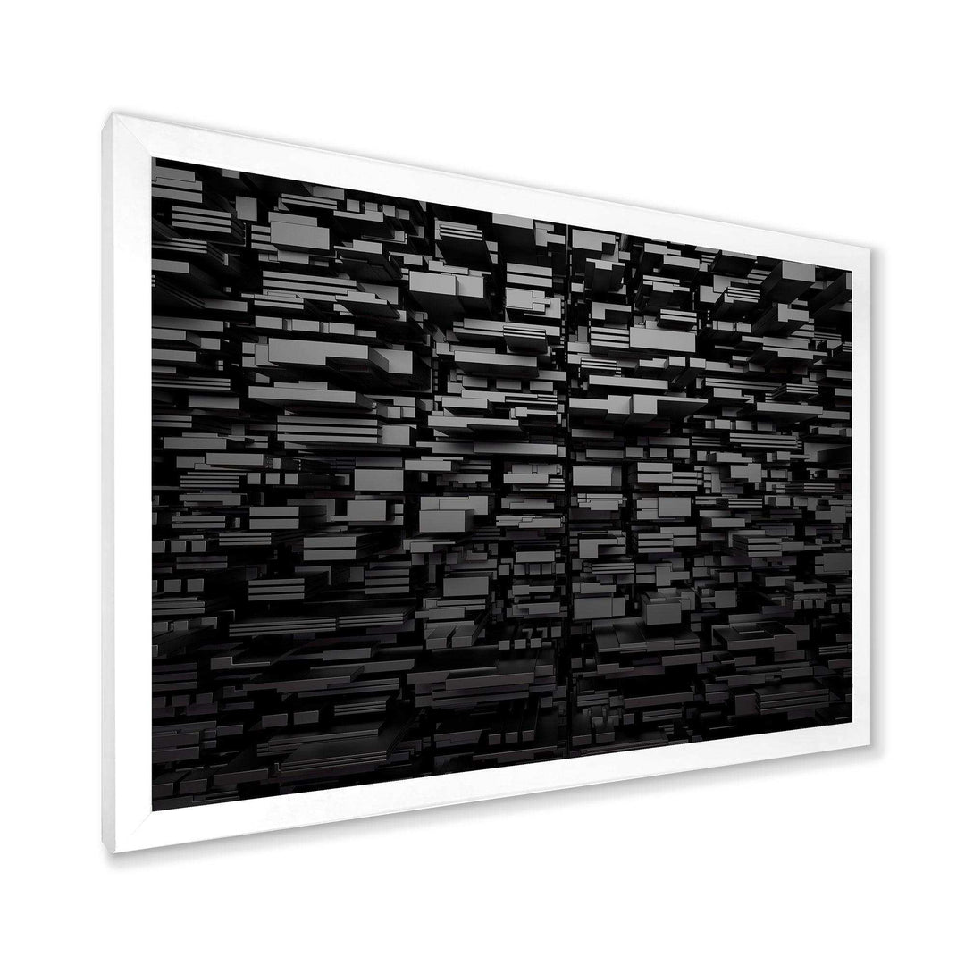 Black Geometric Background - Modern Living Room Wall Decor