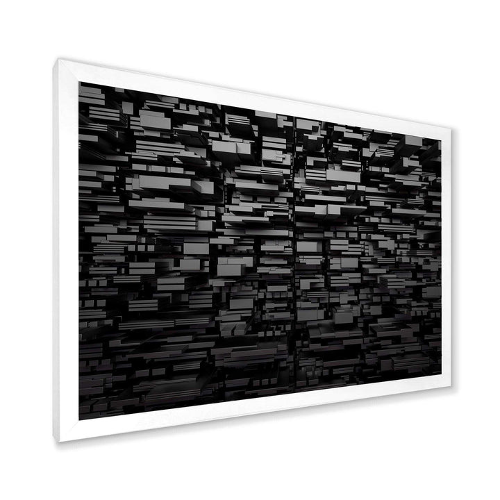 Black Geometric Background - Modern Living Room Wall Decor