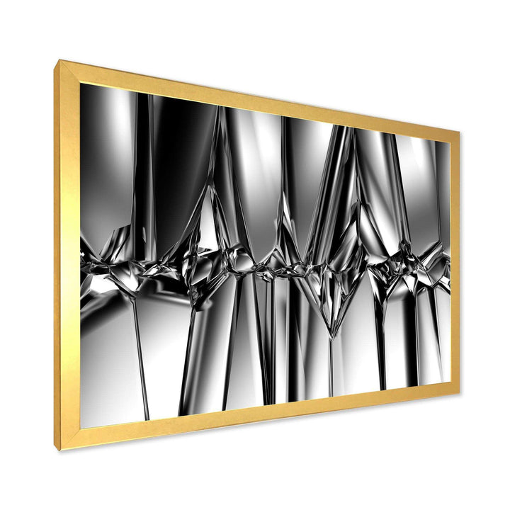 Black White Crystal Background - Modern Canvas Wall Art