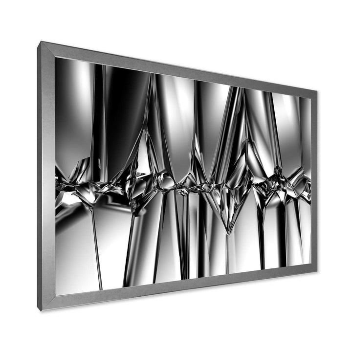 Black White Crystal Background - Modern Canvas Wall Art