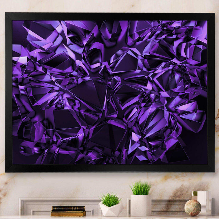 Purple Crystal Texture Design - Modern Canvas Wall Art