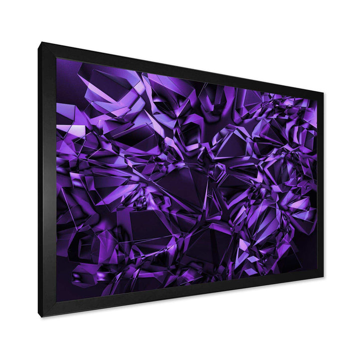 Purple Crystal Texture Design - Modern Canvas Wall Art