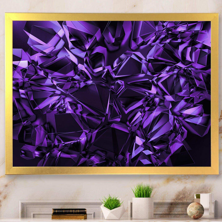 Purple Crystal Texture Design - Modern Canvas Wall Art