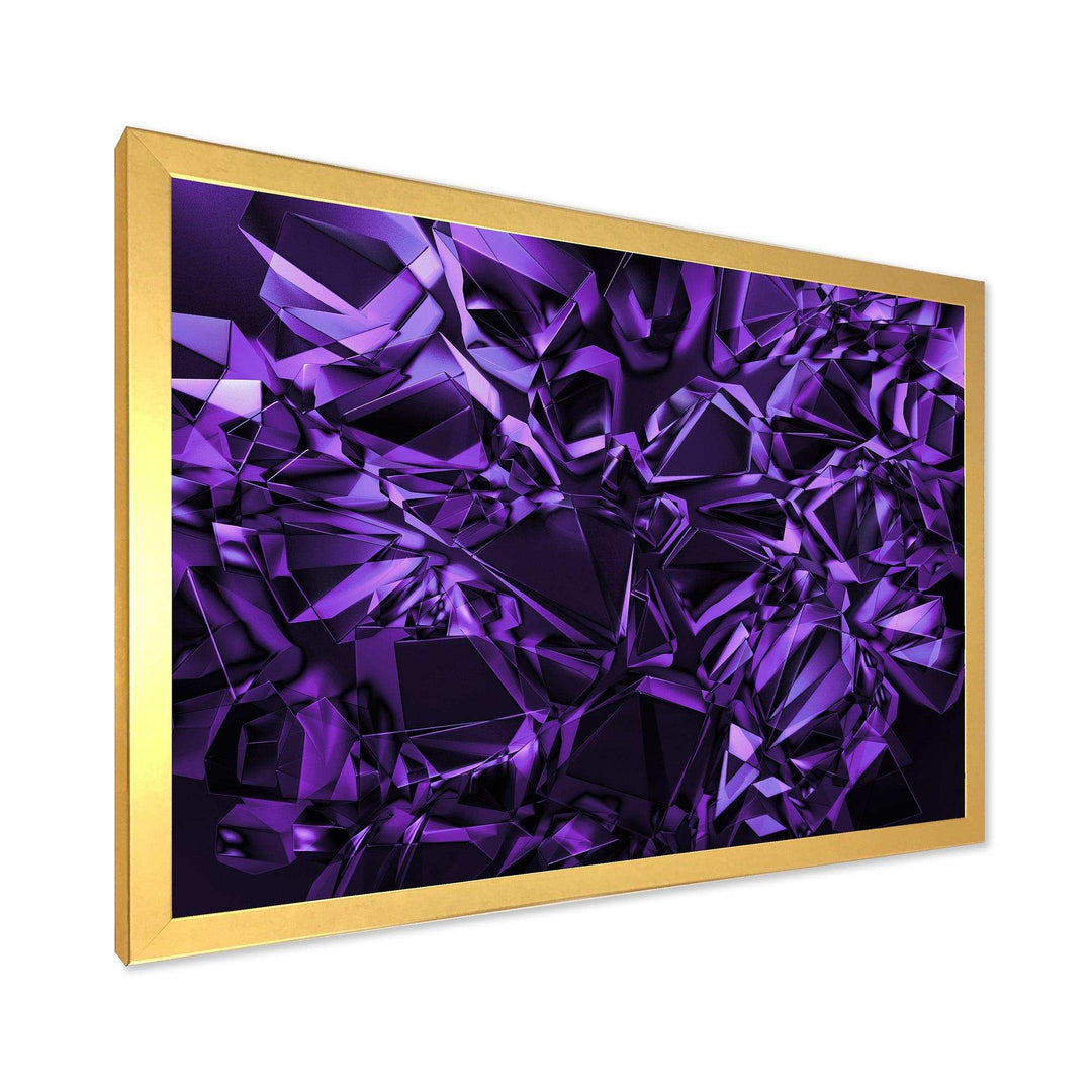 Purple Crystal Texture Design - Modern Canvas Wall Art