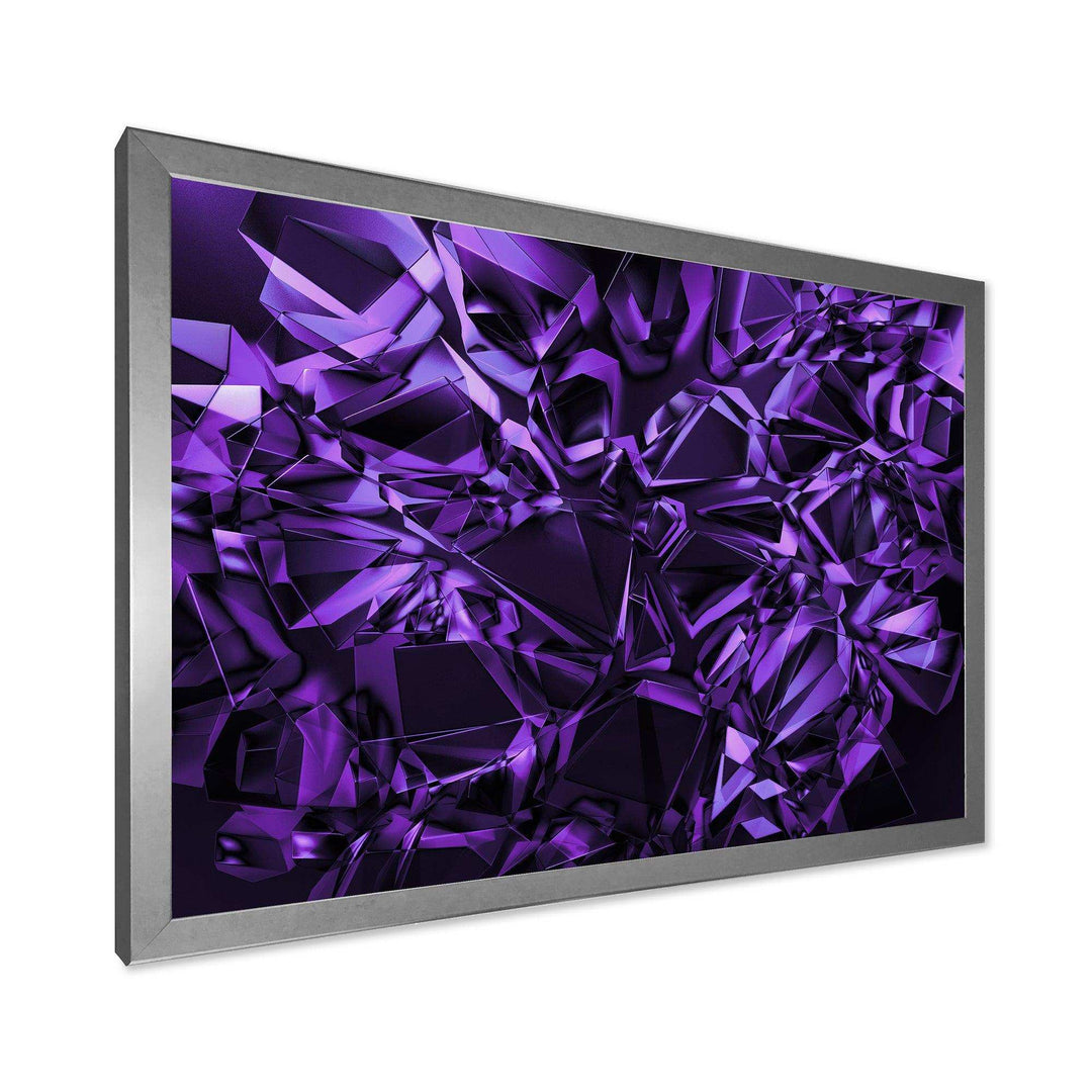 Purple Crystal Texture Design - Modern Canvas Wall Art