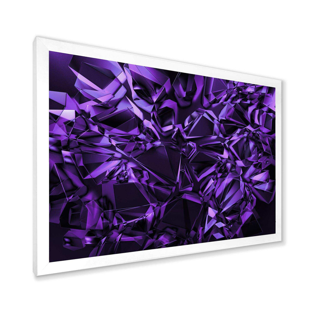 Purple Crystal Texture Design - Modern Canvas Wall Art