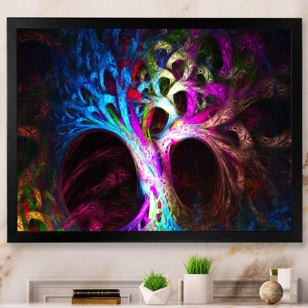 Magical Multi color Psychedelic Tree - Modern Wall Art Prints