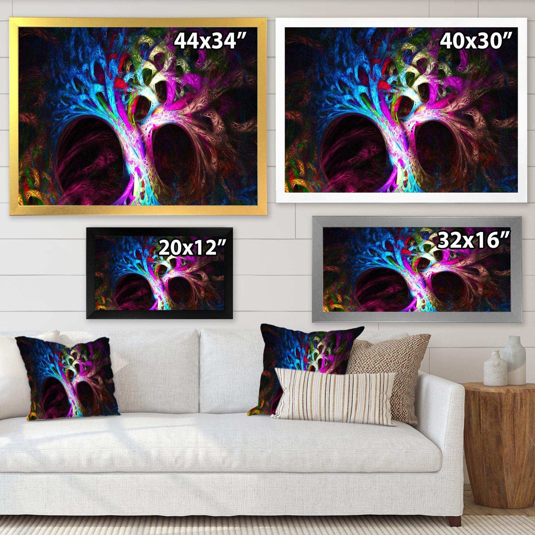 Magical Multi color Psychedelic Tree - Modern Wall Art Prints