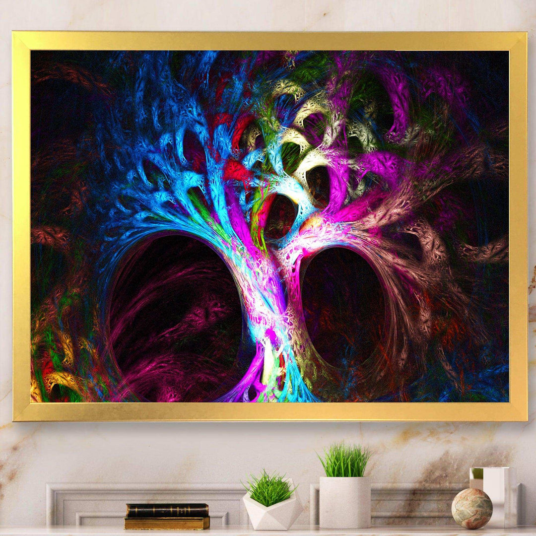 Magical Multi color Psychedelic Tree - Modern Wall Art Prints