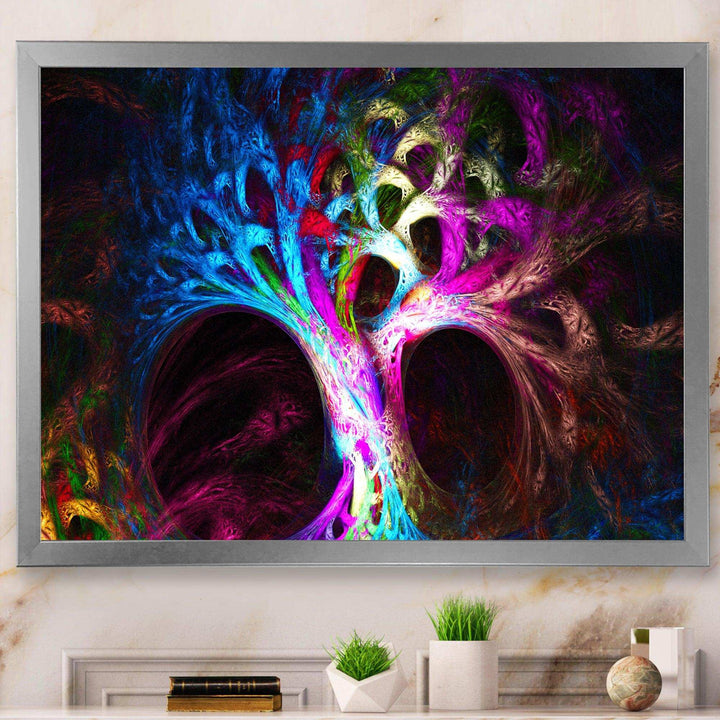 Magical Multi color Psychedelic Tree - Modern Wall Art Prints