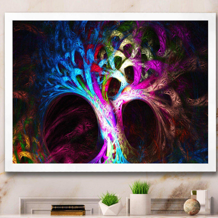 Magical Multi color Psychedelic Tree - Modern Wall Art Prints