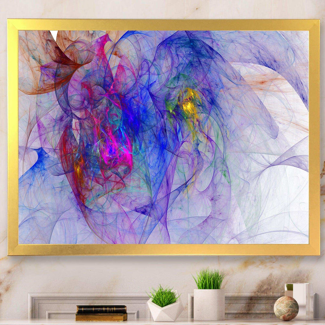 Blue Mystic Psychedelic Texture - Modern Canvas Wall Art