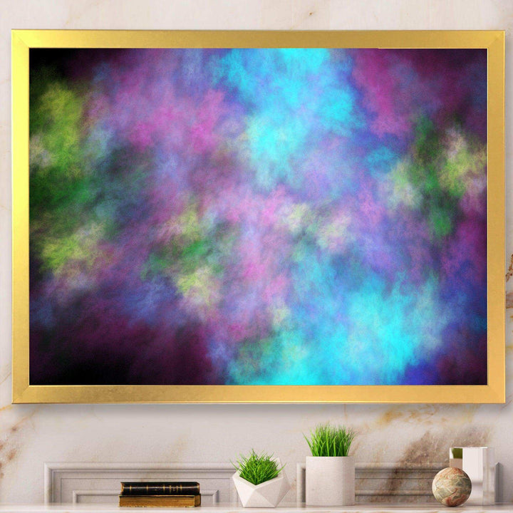Perfect Blue Purple Starry Sky - Modern Living Room Wall Decor