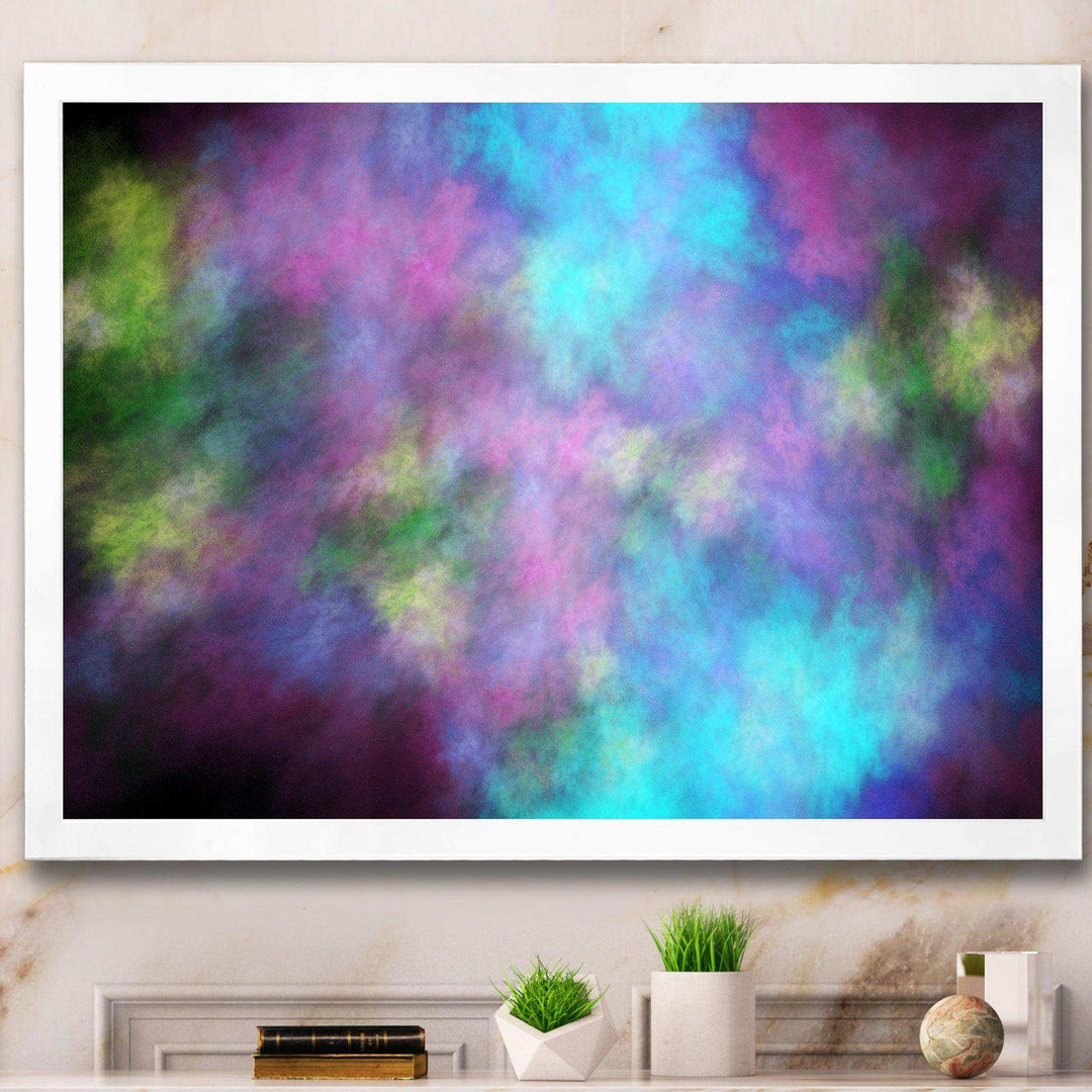 Perfect Blue Purple Starry Sky - Modern Living Room Wall Decor