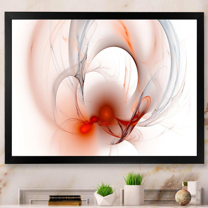 Red Fractal Galactic Nebula - Modern Canvas Wall Art