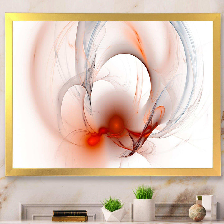 Red Fractal Galactic Nebula - Modern Canvas Wall Art