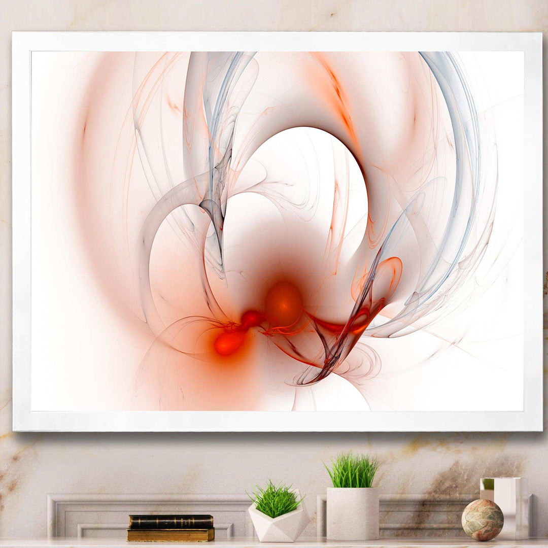 Red Fractal Galactic Nebula - Modern Canvas Wall Art