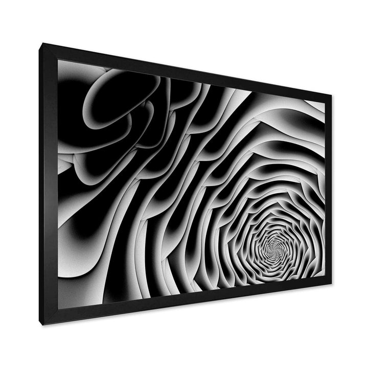 White Flower Shaped Fractal Art - Modern Bedroom Wall Art
