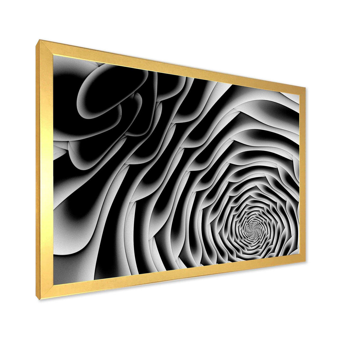 White Flower Shaped Fractal Art - Modern Bedroom Wall Art