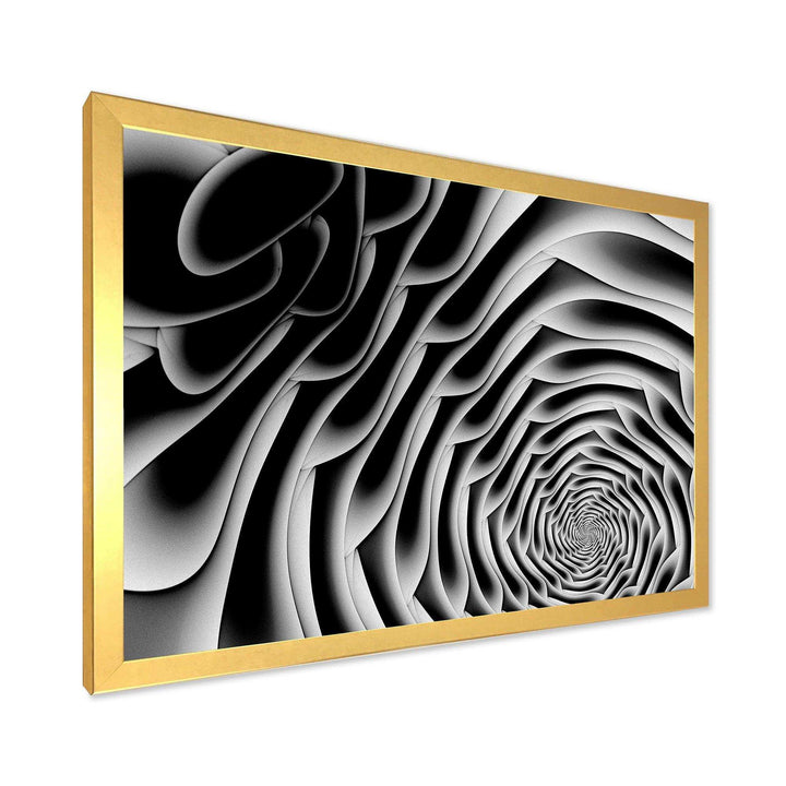 White Flower Shaped Fractal Art - Modern Bedroom Wall Art