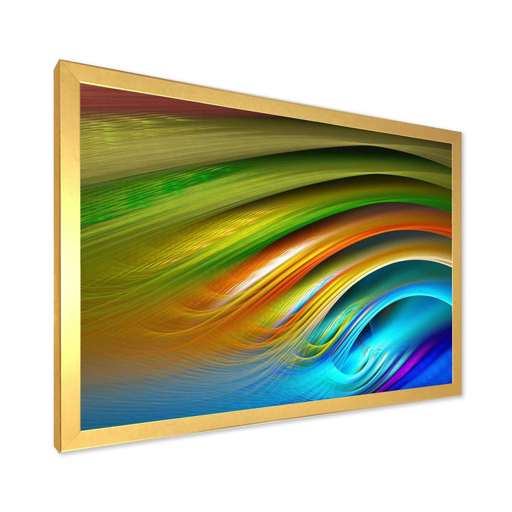 Colorful Fractal Water Ripples - Modern Bedroom Wall Art