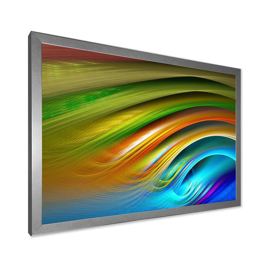 Colorful Fractal Water Ripples - Modern Bedroom Wall Art