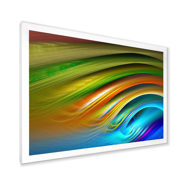 Colorful Fractal Water Ripples - Modern Bedroom Wall Art