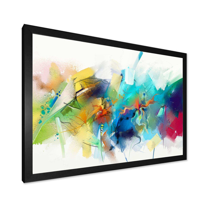 Brush Stroke Colorful Oil Painting - Modern Bedroom Wall Art