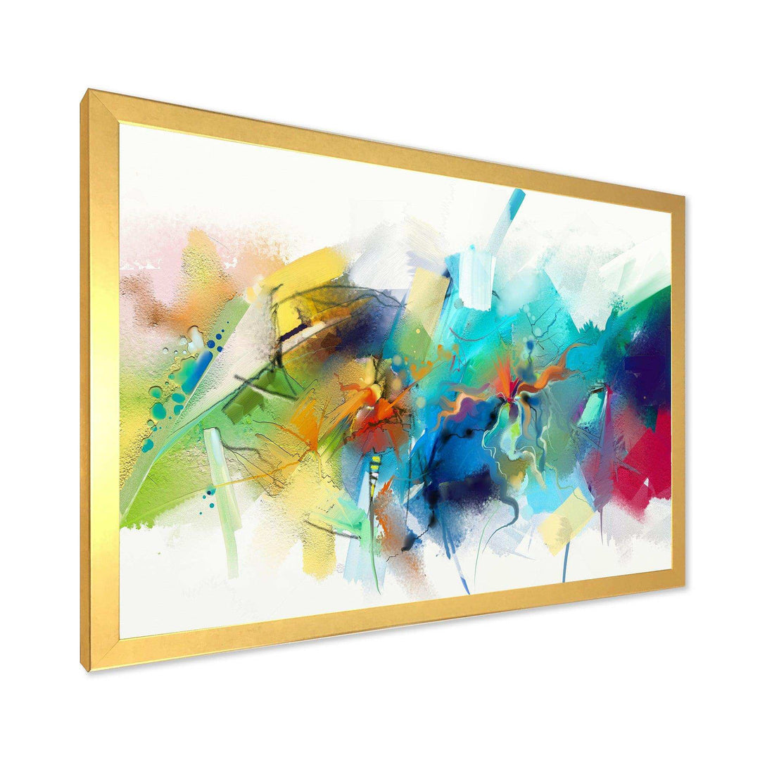 Brush Stroke Colorful Oil Painting - Modern Bedroom Wall Art