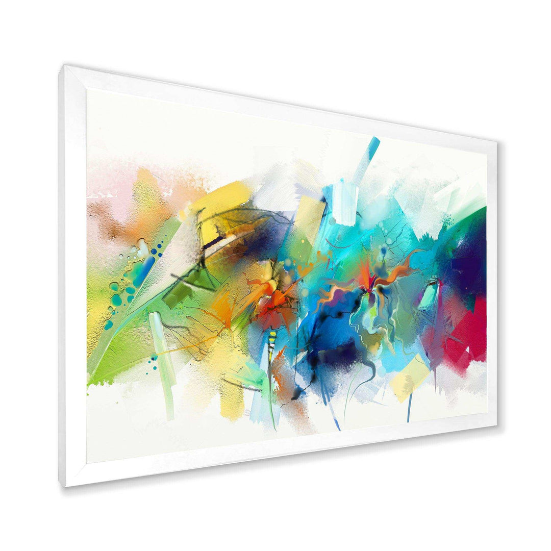 Brush Stroke Colorful Oil Painting - Modern Bedroom Wall Art