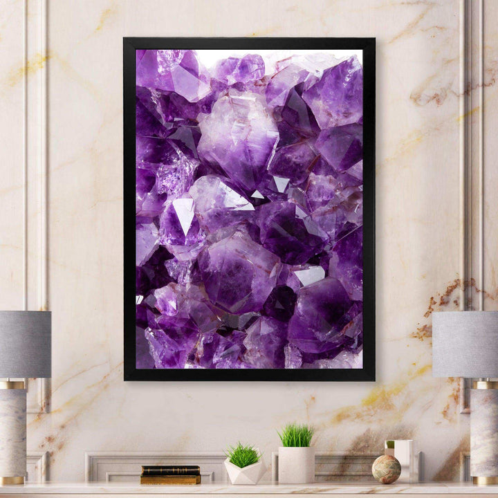 Purple Amethyst - Modern Canvas Wall Art