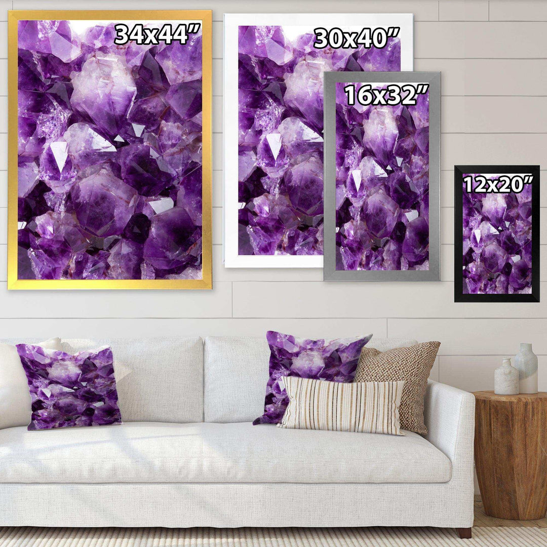 Purple Amethyst - Modern Canvas Wall Art