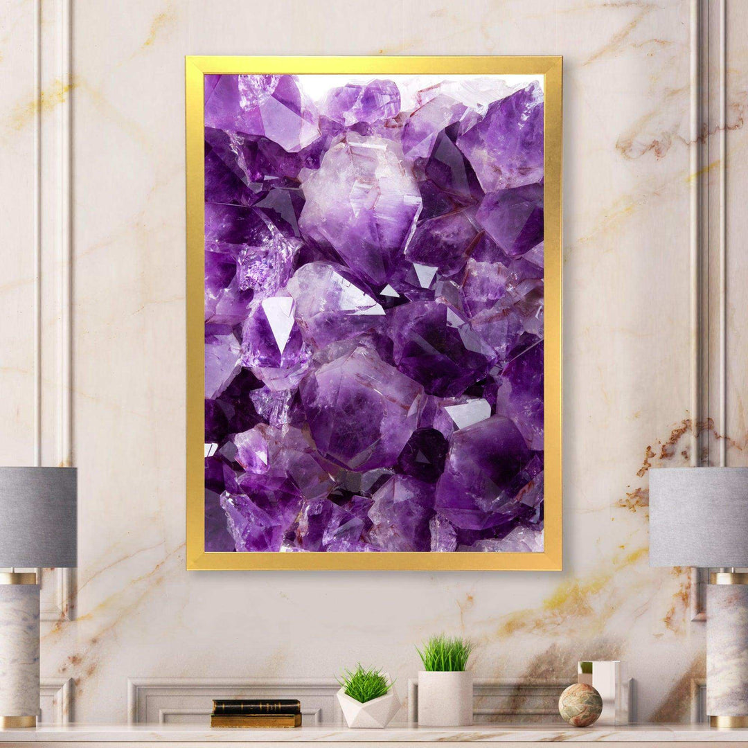 Purple Amethyst - Modern Canvas Wall Art