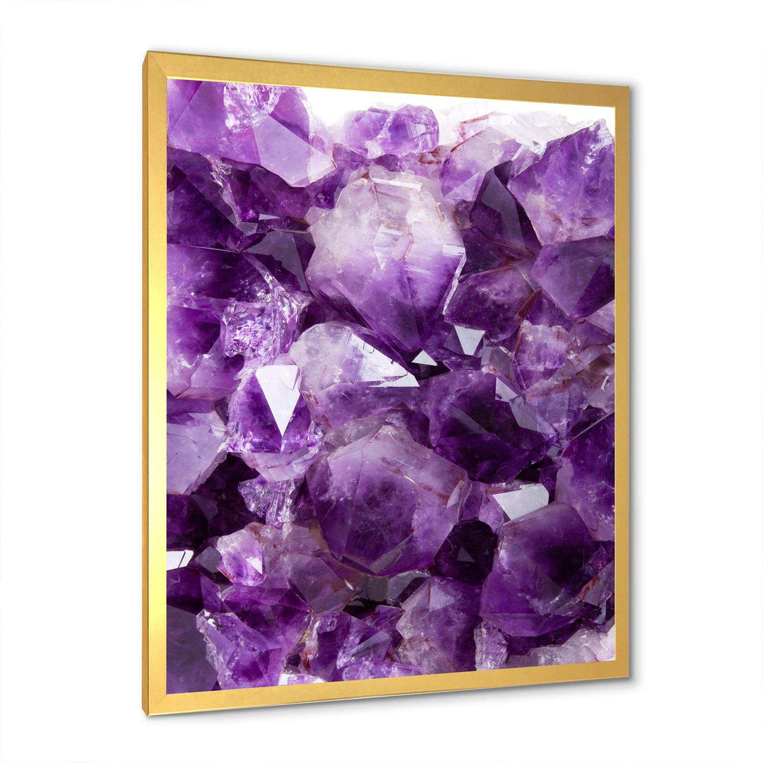 Purple Amethyst - Modern Canvas Wall Art