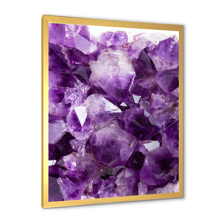 Purple Amethyst - Modern Canvas Wall Art