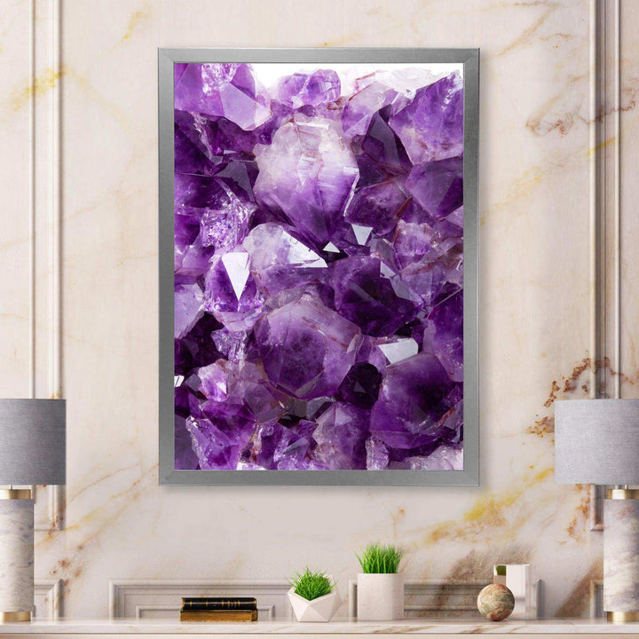 Purple Amethyst - Modern Canvas Wall Art