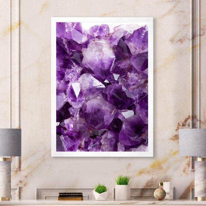 Purple Amethyst - Modern Canvas Wall Art