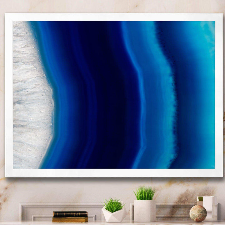 Stone of blue agate crystal - Modern Wall Art Prints