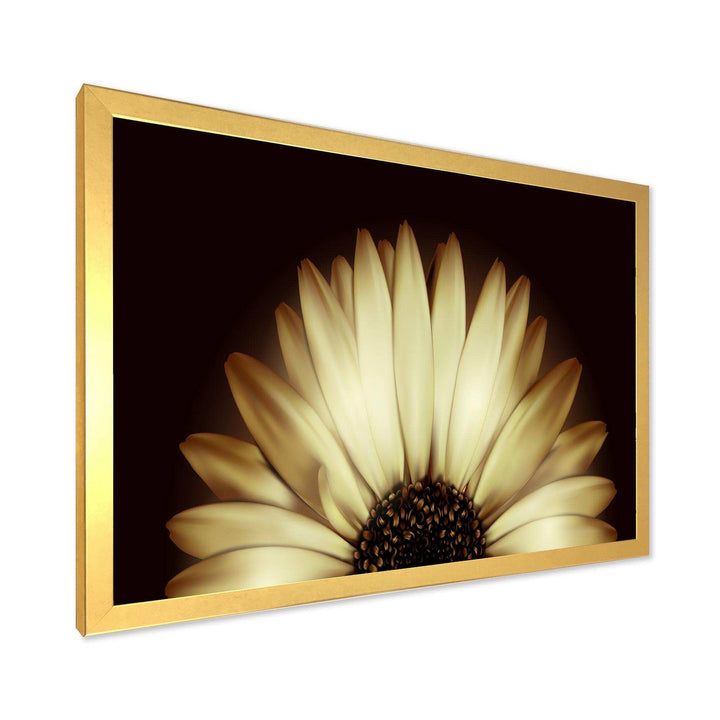 Sunflower in Black background - Floral Canvas Wall Art