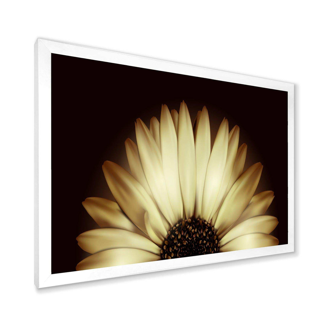Sunflower in Black background - Floral Canvas Wall Art