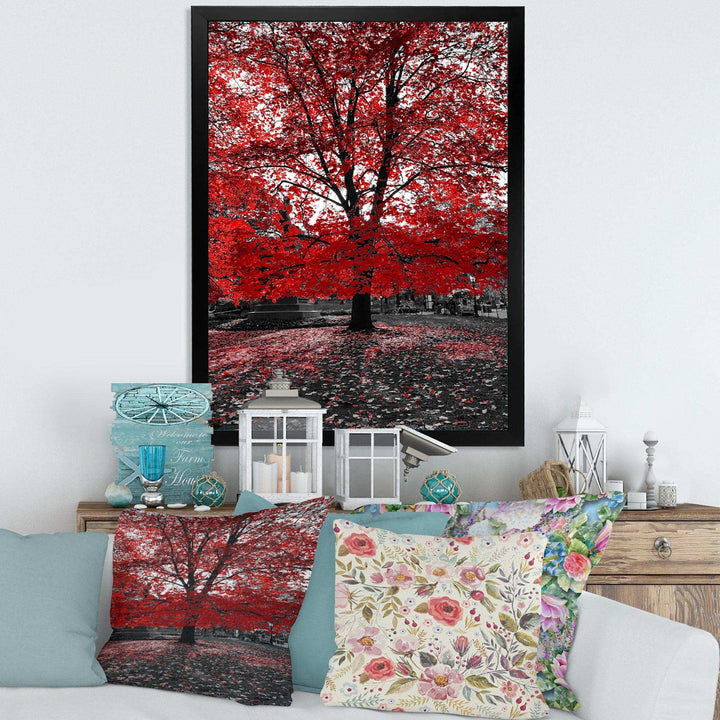 Red Tree in Central Park