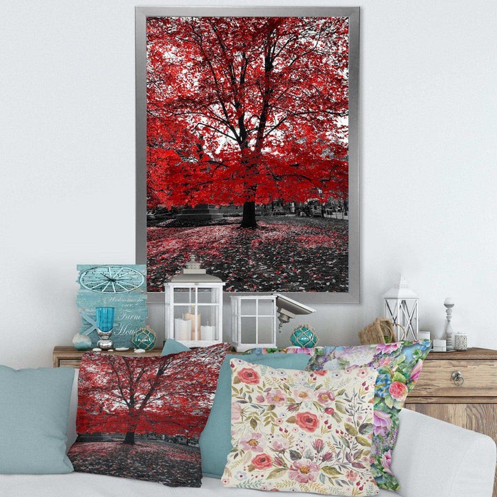 Red Tree in Central Park